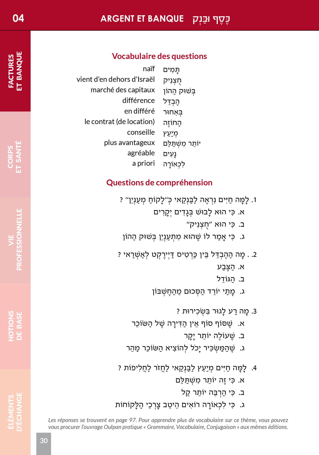 Les questions de compréhension